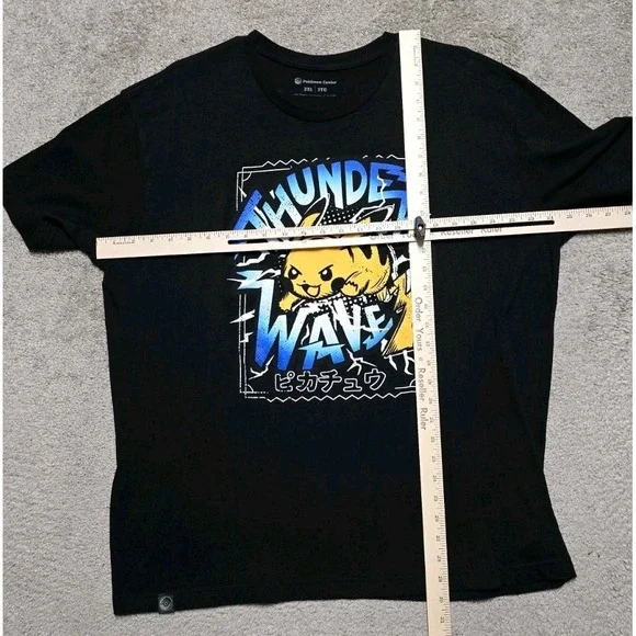 Rare Pokemon Center Pikachu Greatest Hits Thunder Wave T-Shirt Official Mens 2XL - Picture 11 of 14